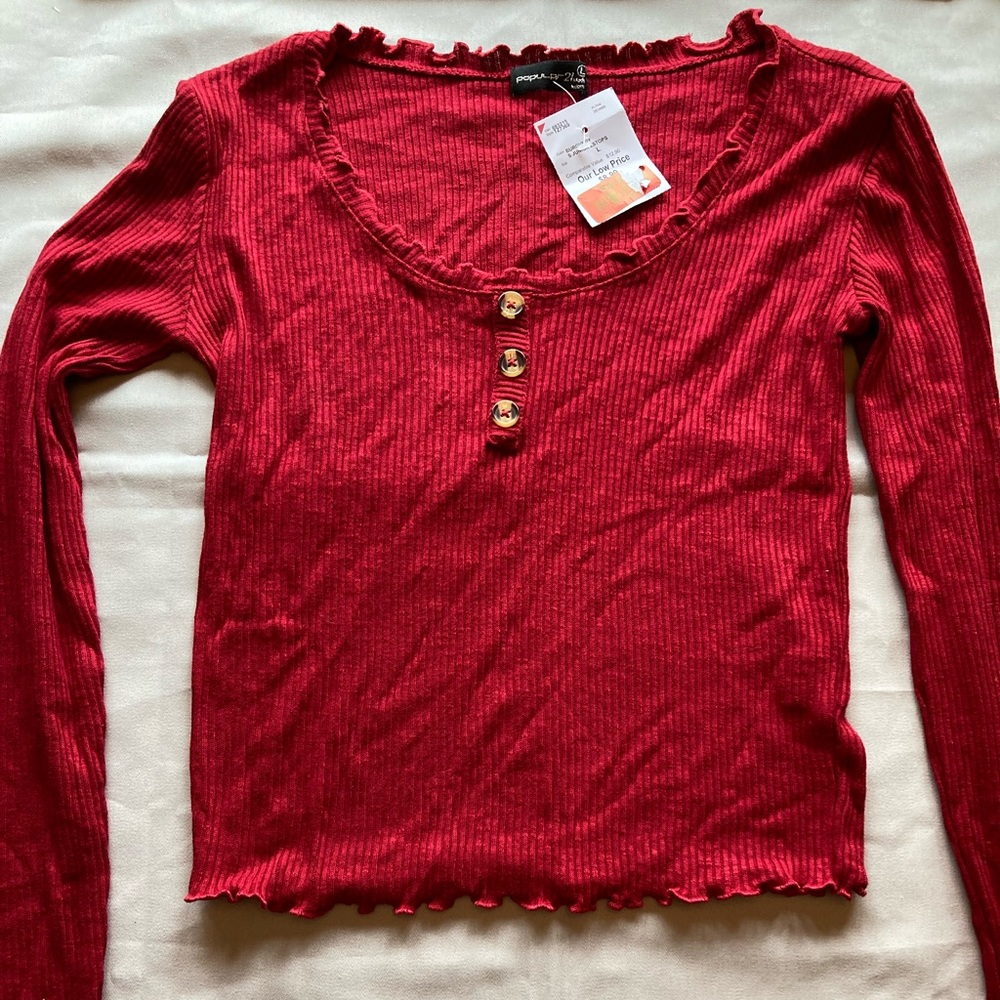 New Long Sleeve Top by Popular 21 size Large